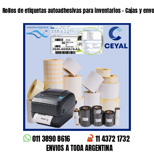 Rollos de etiquetas autoadhesivas para inventarios – Cajas y envoltorios