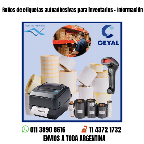 Rollos de etiquetas autoadhesivas para inventarios - Información de productos