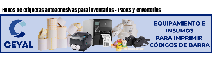 Rollos de etiquetas autoadhesivas para inventarios - Packs y envoltorios