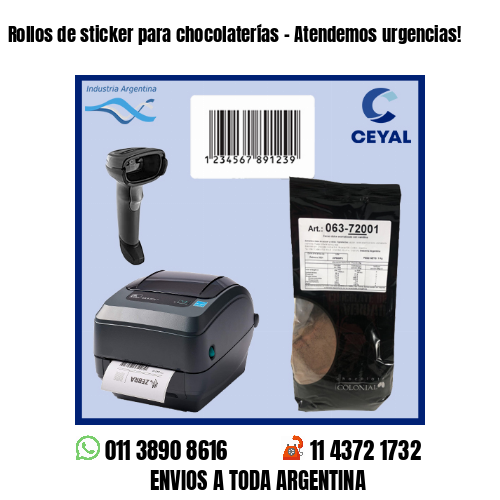 Rollos de sticker para chocolaterías – Atendemos urgencias!