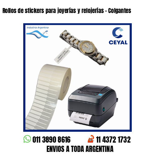 Rollos de stickers para joyerías y relojerías – Colgantes