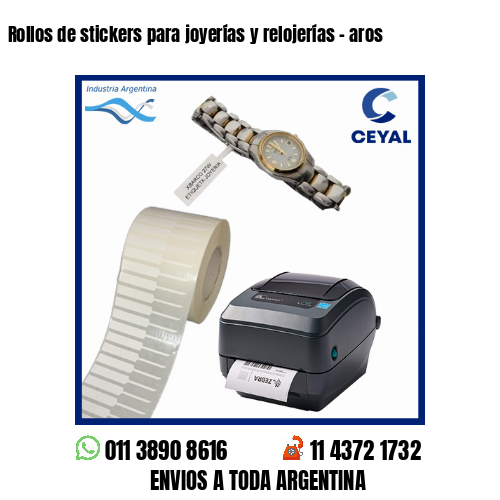 Rollos de stickers para joyerías y relojerías – aros