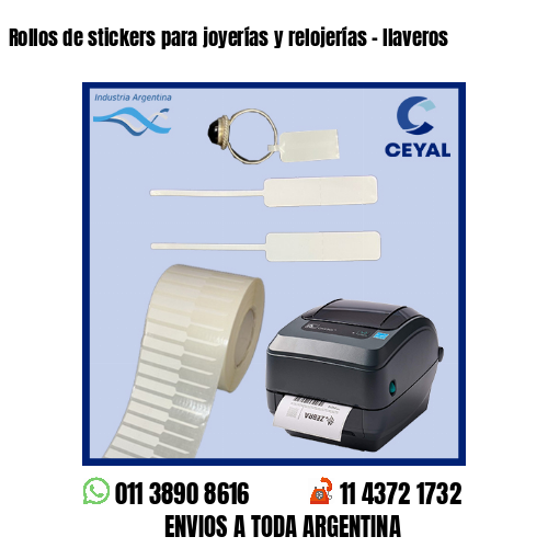 Rollos de stickers para joyerías y relojerías – llaveros