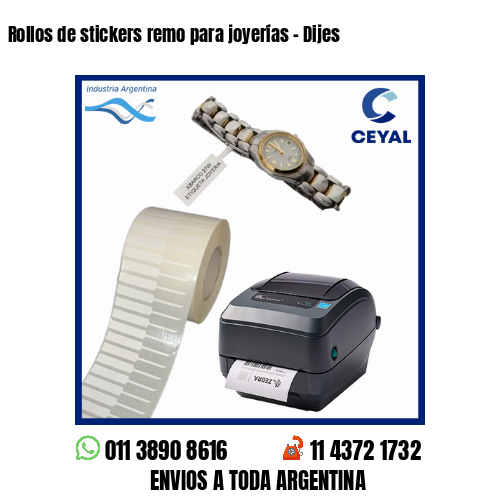 Rollos de stickers remo para joyerías – Dijes