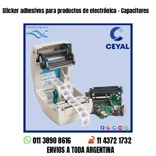 Sticker adhesivos para productos de electrónica – Capacitores