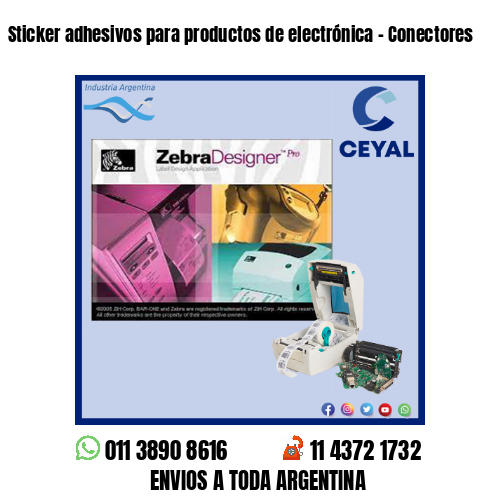 Sticker adhesivos para productos de electrónica – Conectores