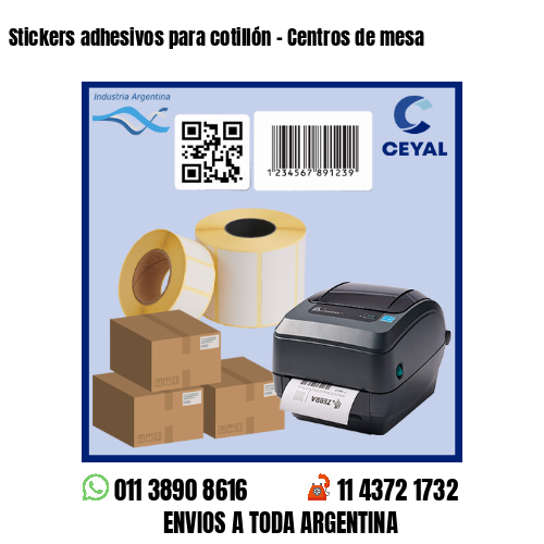 Stickers adhesivos para cotillón – Centros de mesa