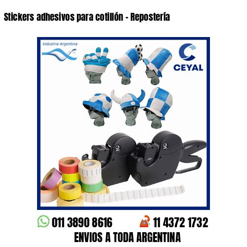 Stickers adhesivos para cotillón – Repostería