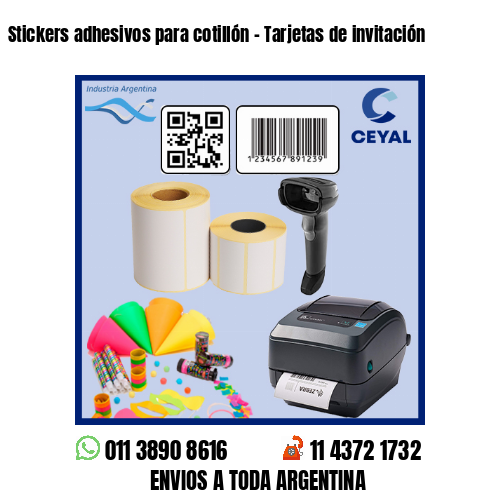 Stickers adhesivos para cotillón – Tarjetas de invitación