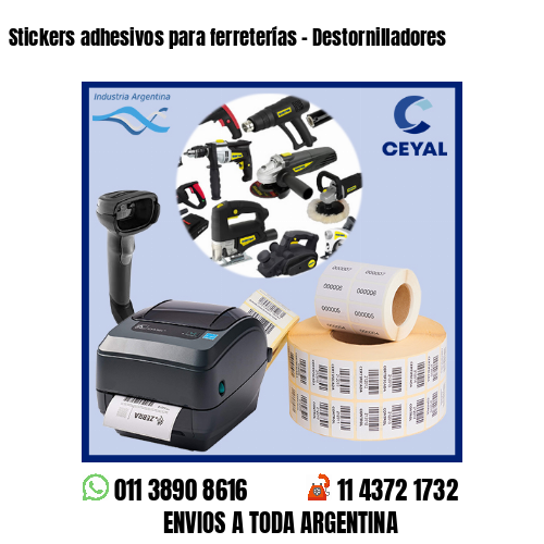 Stickers adhesivos para ferreterías – Destornilladores