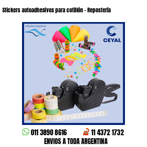 Stickers autoadhesivos para cotillón – Repostería