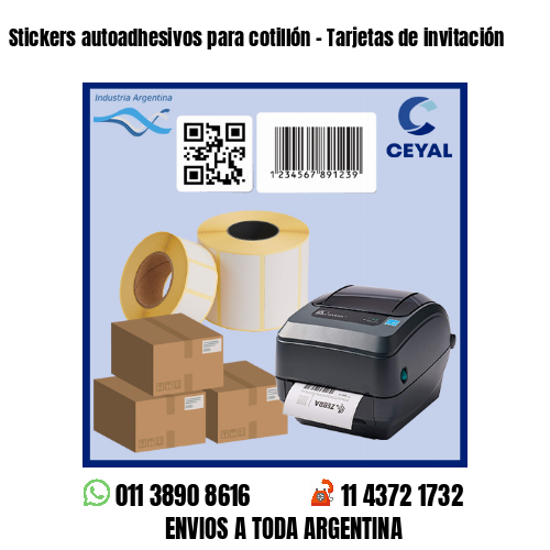 Stickers autoadhesivos para cotillón – Tarjetas de invitación