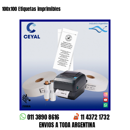 100×100 Etiquetas imprimibles