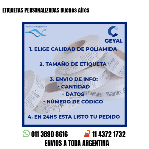 ETIQUETAS PERSONALIZADAS Buenos Aires