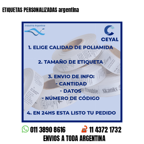 ETIQUETAS PERSONALIZADAS argentina