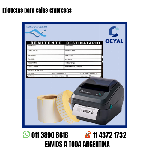 Etiquetas para cajas empresas