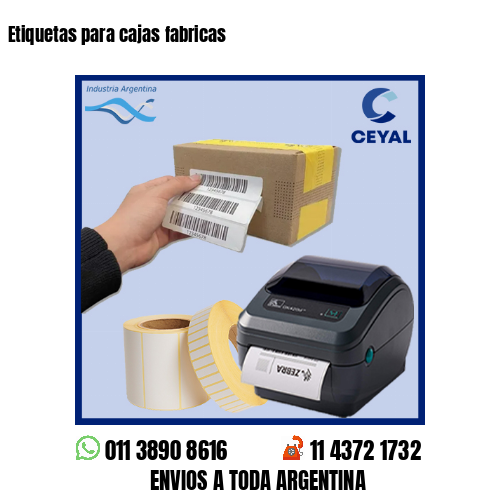 Etiquetas para cajas fabricas