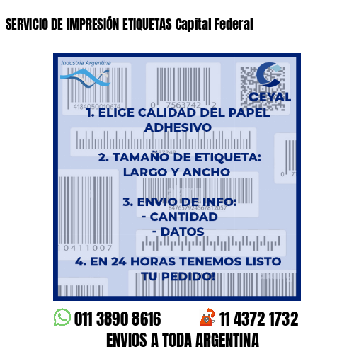 SERVICIO DE IMPRESIÓN ETIQUETAS Capital Federal