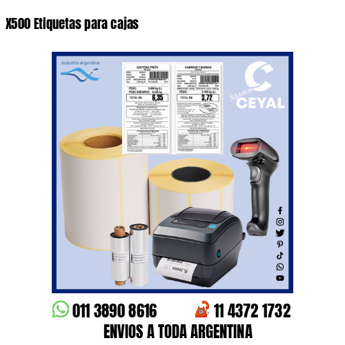 X500 Etiquetas para cajas