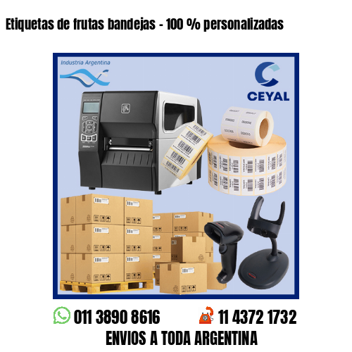 Etiquetas de frutas bandejas – 100 % personalizadas