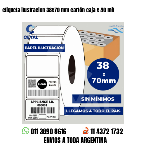 etiqueta ilustracion 38×70 mm cartón caja x 40 mil