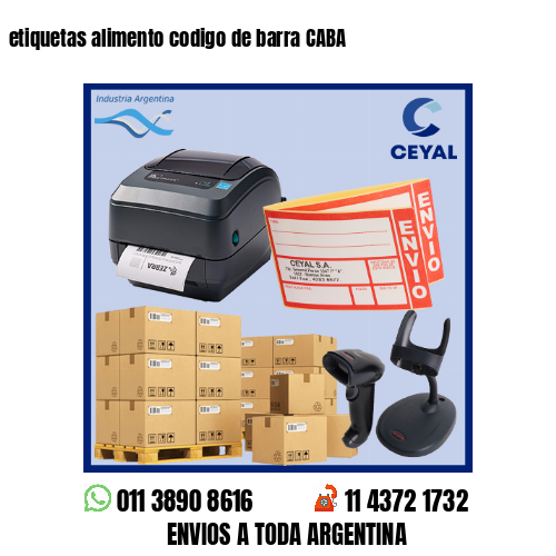 etiquetas alimento codigo de barra CABA