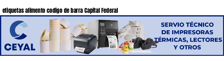 etiquetas alimento codigo de barra Capital Federal