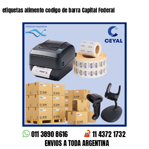 etiquetas alimento codigo de barra Capital Federal