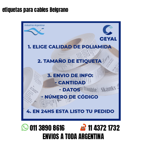 etiquetas para cables Belgrano