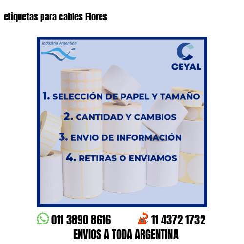 etiquetas para cables Flores