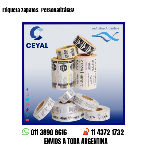 Etiqueta zapatos  Personalizálas!