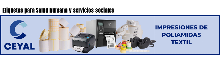 Etiquetas para Salud humana y servicios sociales