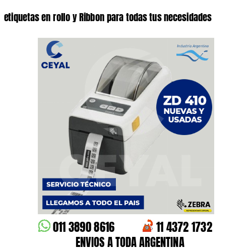 etiquetas en rollo y Ribbon para todas tus necesidades