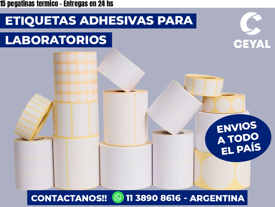 15 pegatinas termico - Entregas en 24 hs