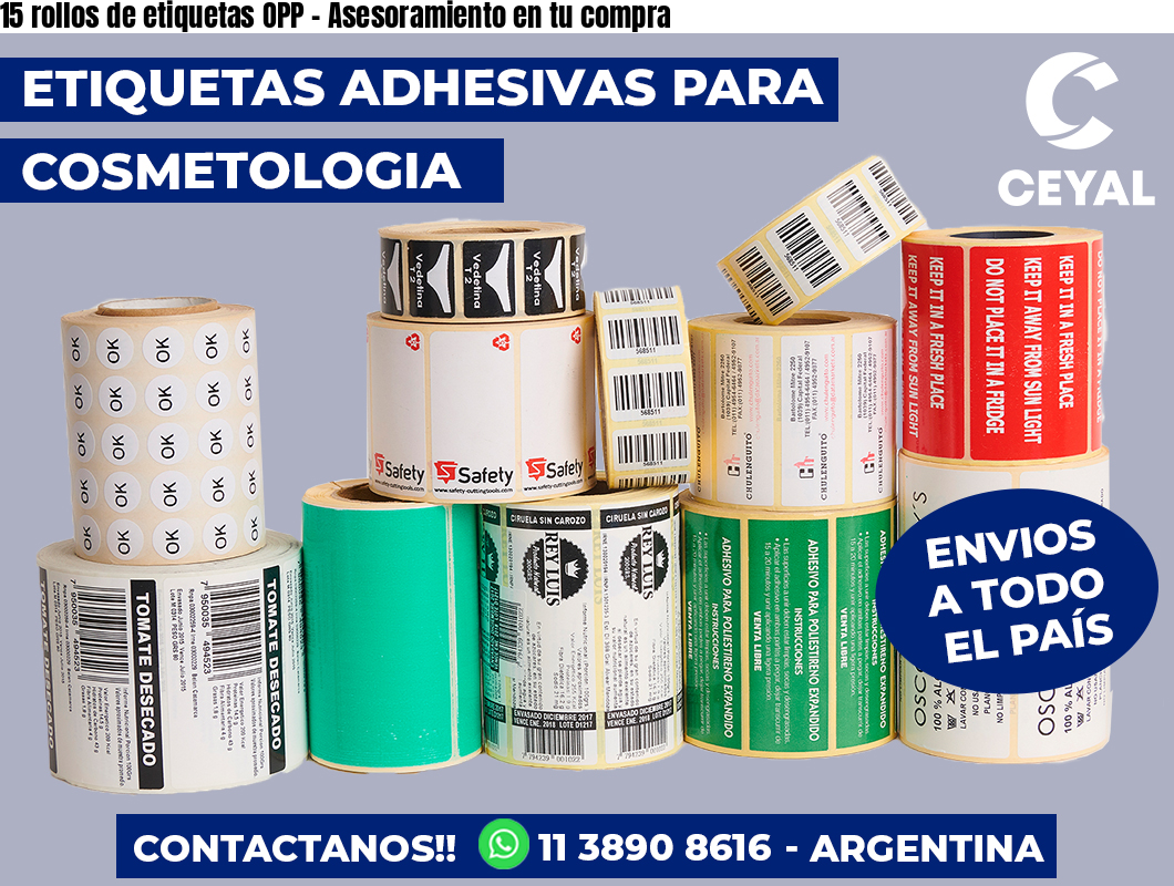 15 rollos de etiquetas OPP – Asesoramiento en tu compra