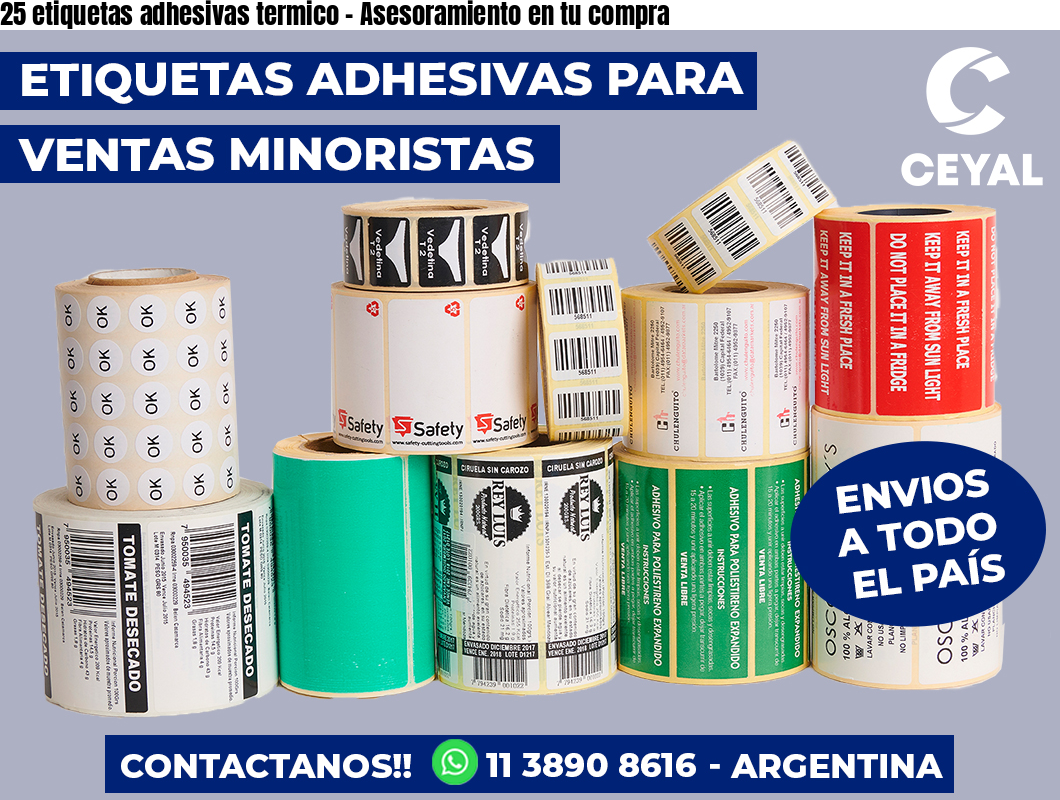 25 etiquetas adhesivas termico – Asesoramiento en tu compra