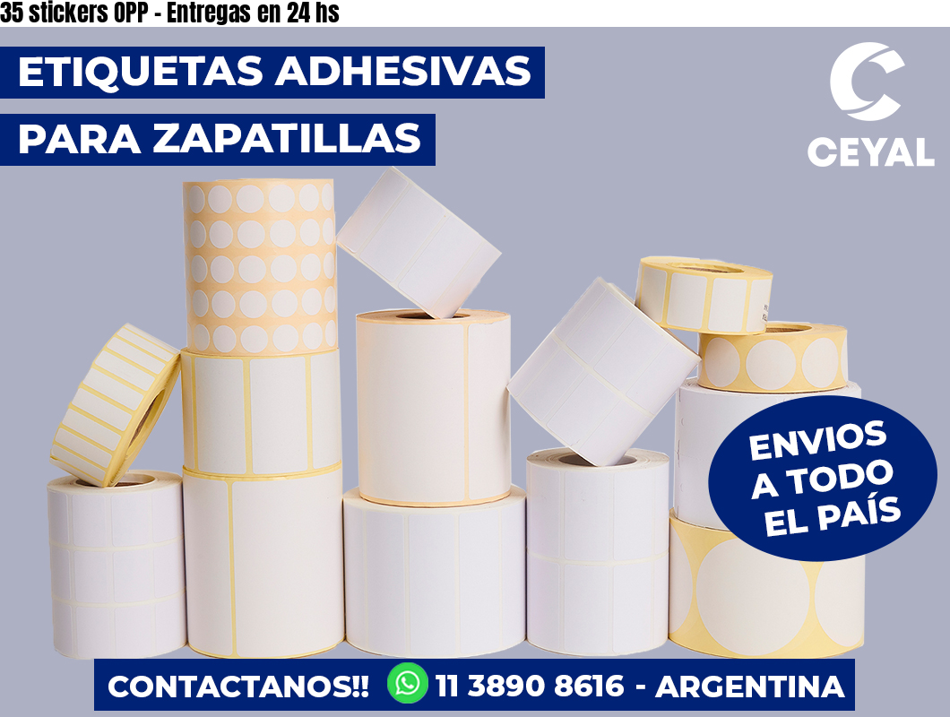 35 stickers OPP - Entregas en 24 hs