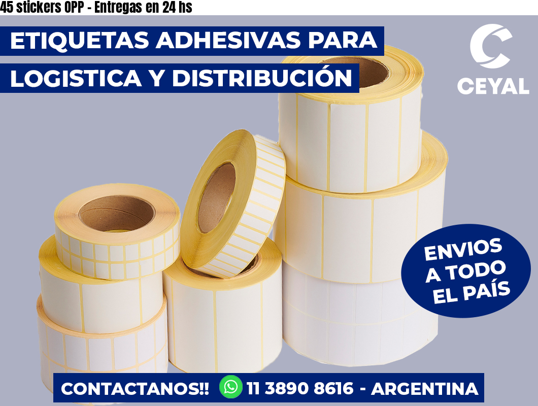 45 stickers OPP – Entregas en 24 hs