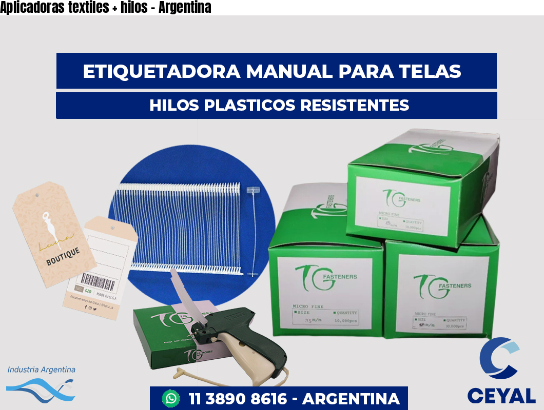 Aplicadoras textiles + hilos – Argentina