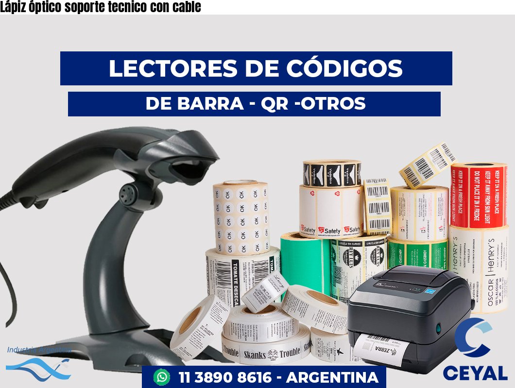 Lápiz óptico soporte tecnico con cable