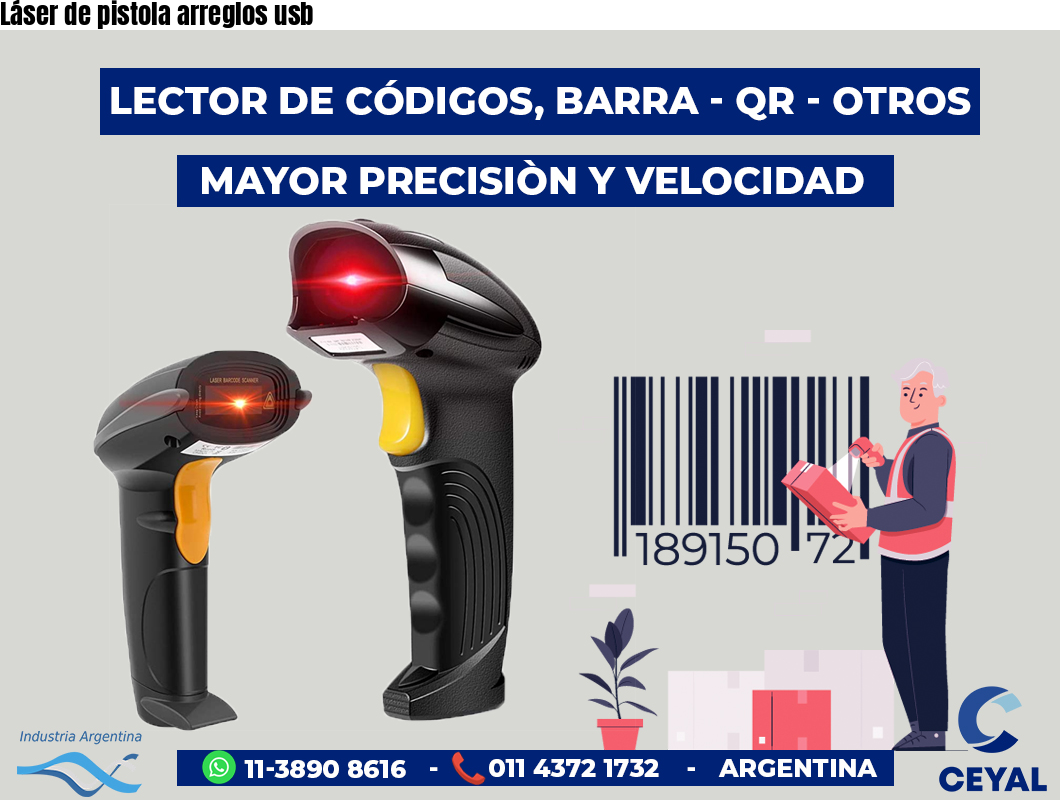 Láser de pistola arreglos usb