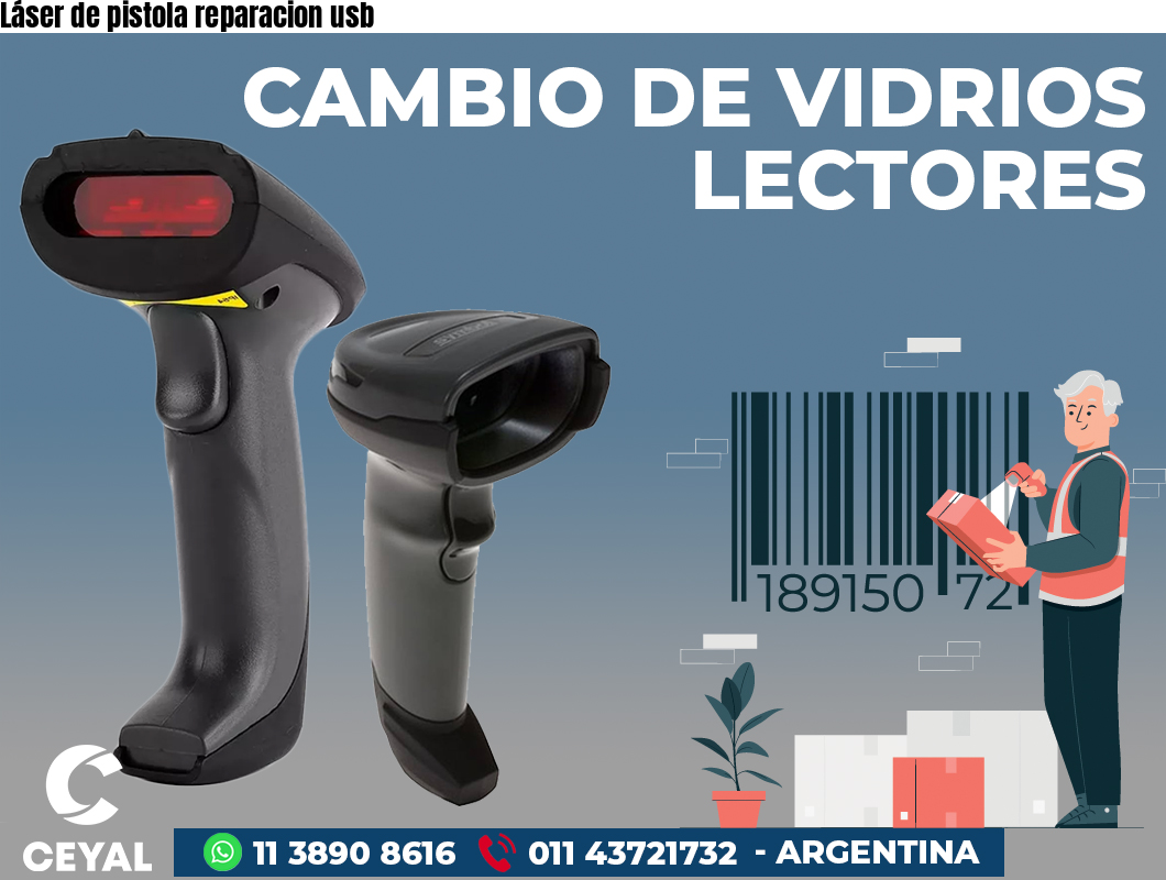 Láser de pistola reparacion usb