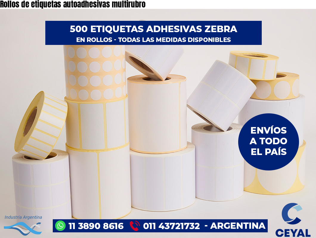 Rollos de etiquetas autoadhesivas multirubro