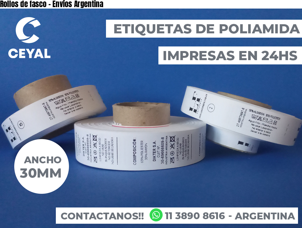 Rollos de fasco - Envíos Argentina