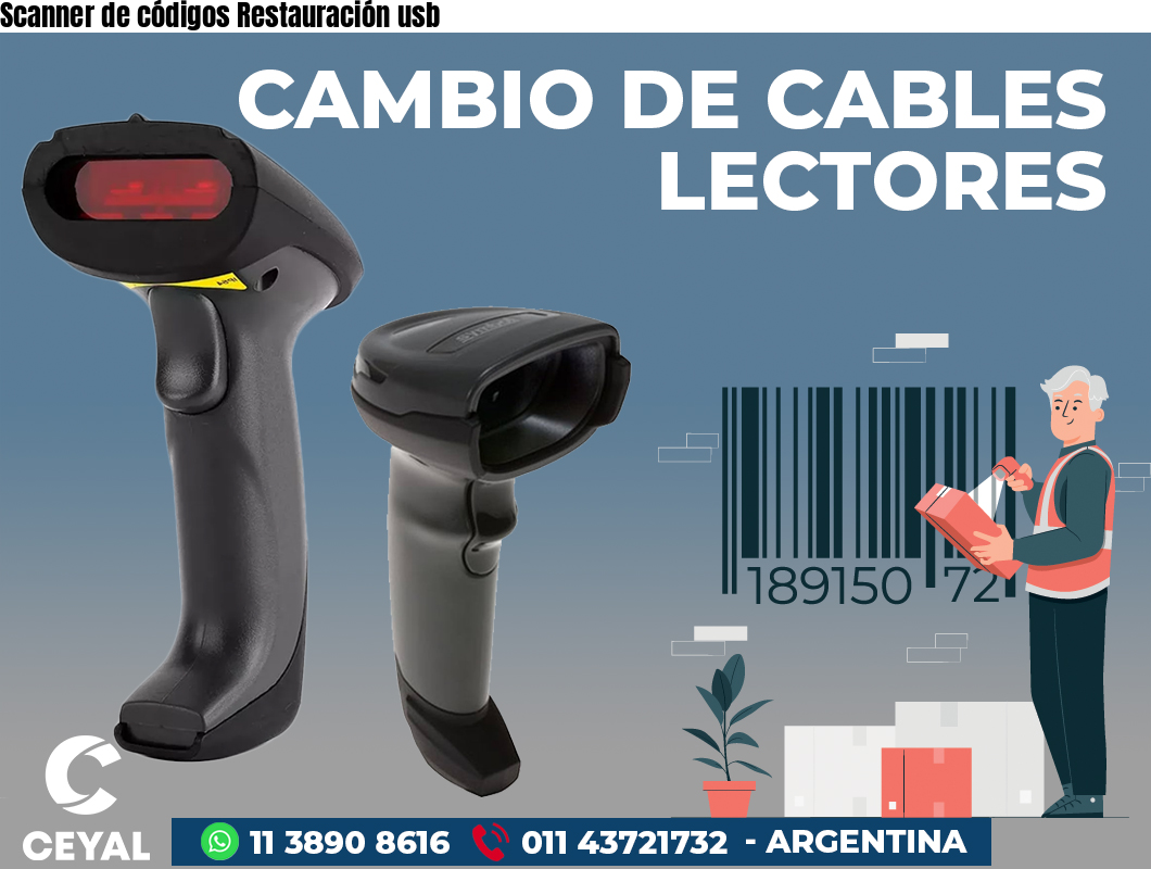 Scanner de códigos Restauración usb