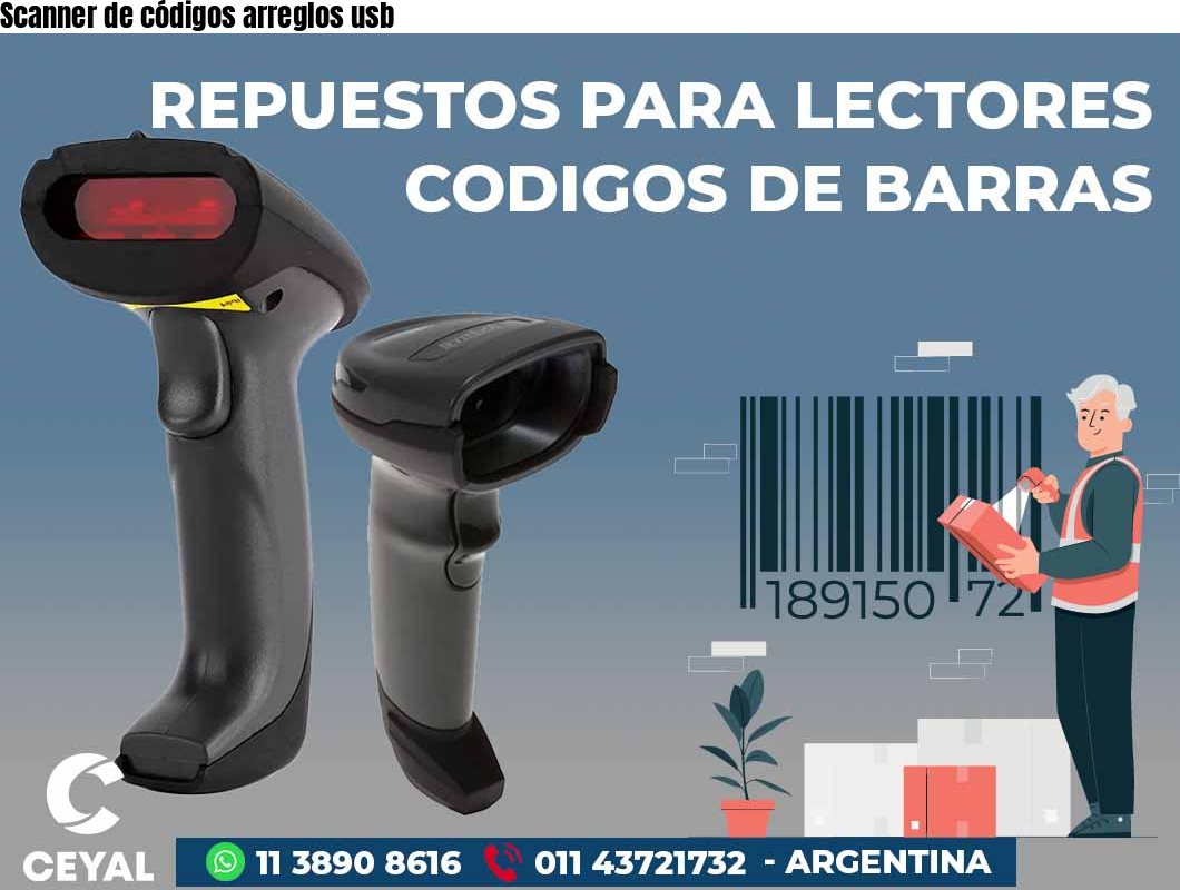 Scanner de códigos arreglos usb