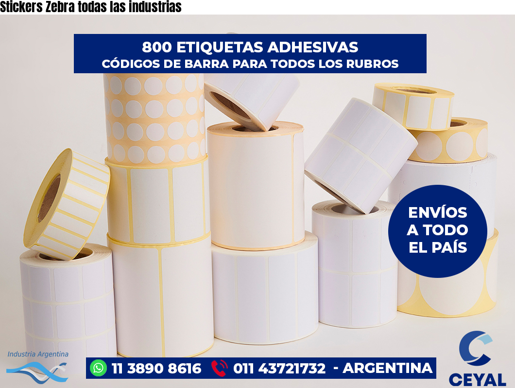 Stickers Zebra todas las industrias