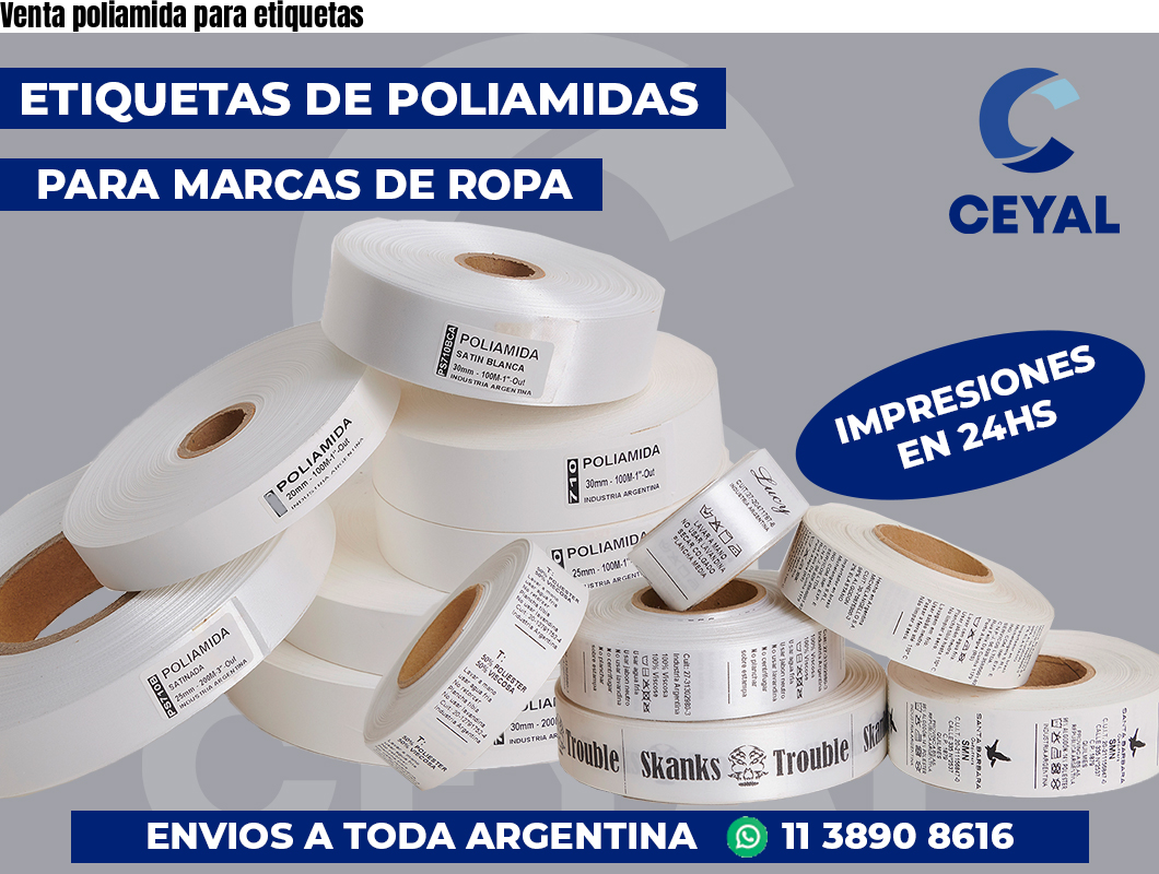 Venta poliamida para etiquetas