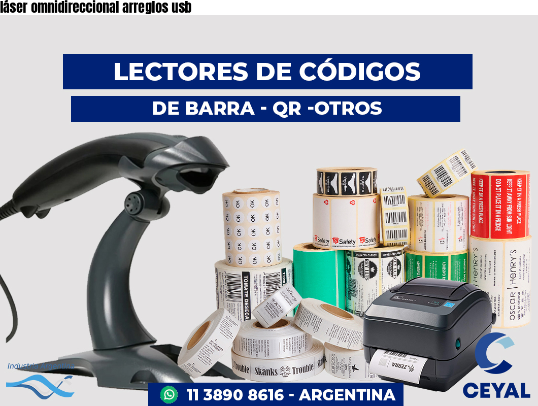 láser omnidireccional arreglos usb