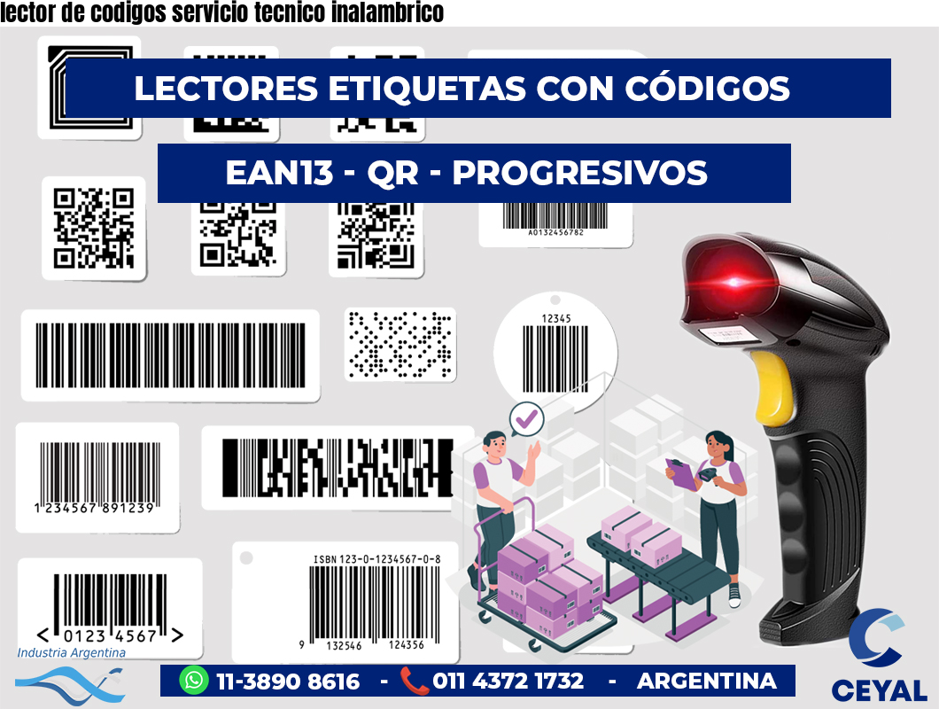 lector de codigos servicio tecnico inalambrico